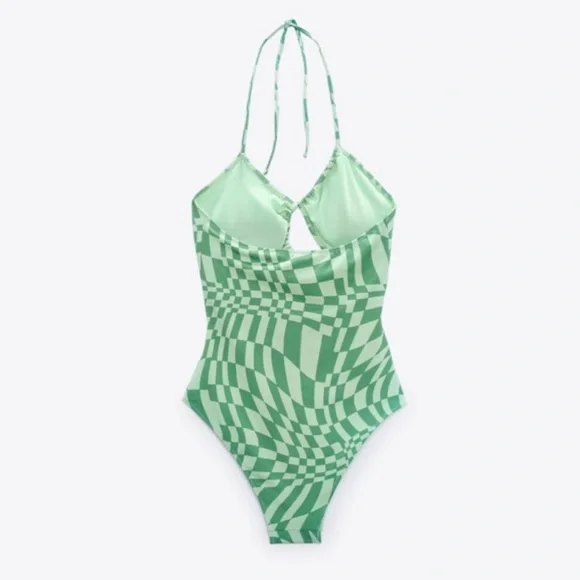 NWOT Zara Green One Piece - Picture 3 of 5